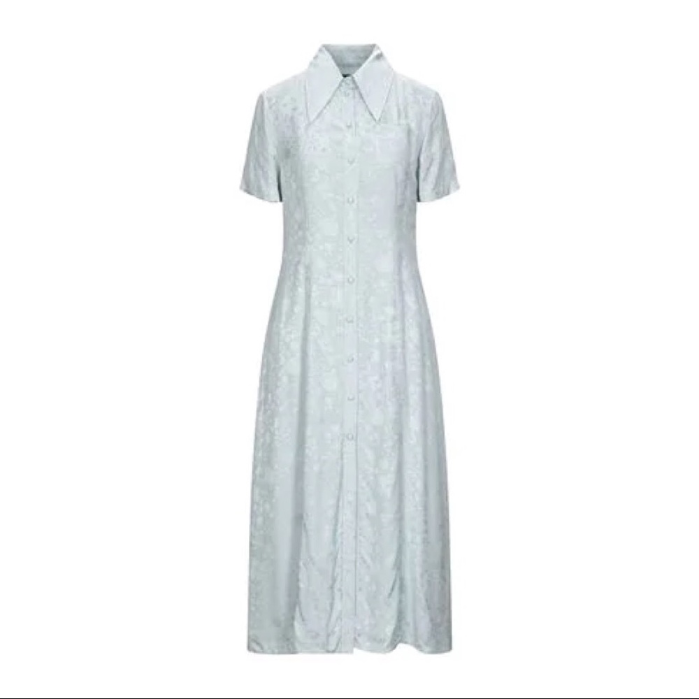 Satin-jacquard midi shirt dress - Alexa Chung